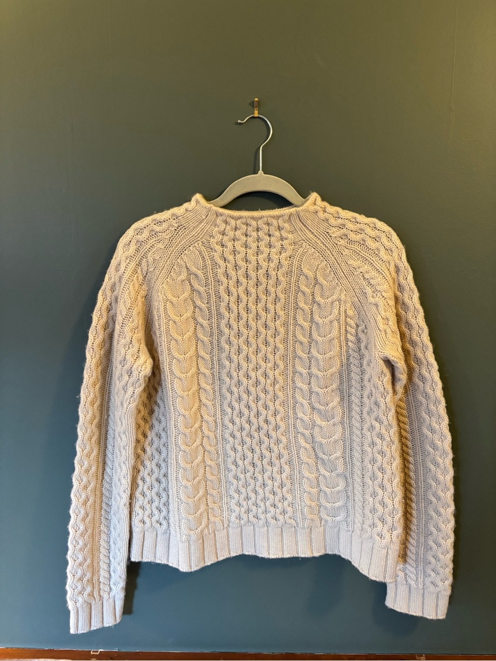 Pendleton Cream Cable-Knit Crewneck Sweater